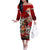 Hungary Off The Shoulder Long Sleeve Dress Crowned with History Guarded by Angels