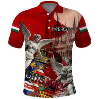 Hungary Polo Shirt Crowned with History Guarded by Angels