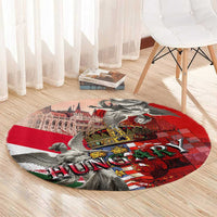Hungary Round Carpet Crowned with History Guarded by Angels
