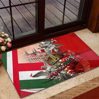Hungary Rubber Doormat Crowned with History Guarded by Angels