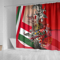 Hungary Shower Curtain Crowned with History Guarded by Angels