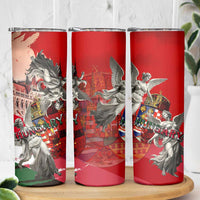 Hungary Skinny Tumbler Crowned with History Guarded by Angels