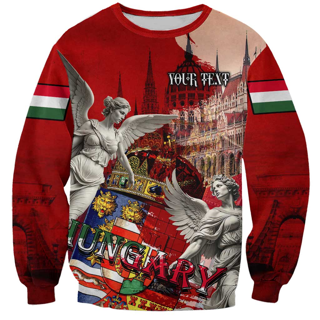 Hungary Sweatshirt Crowned with History Guarded by Angels