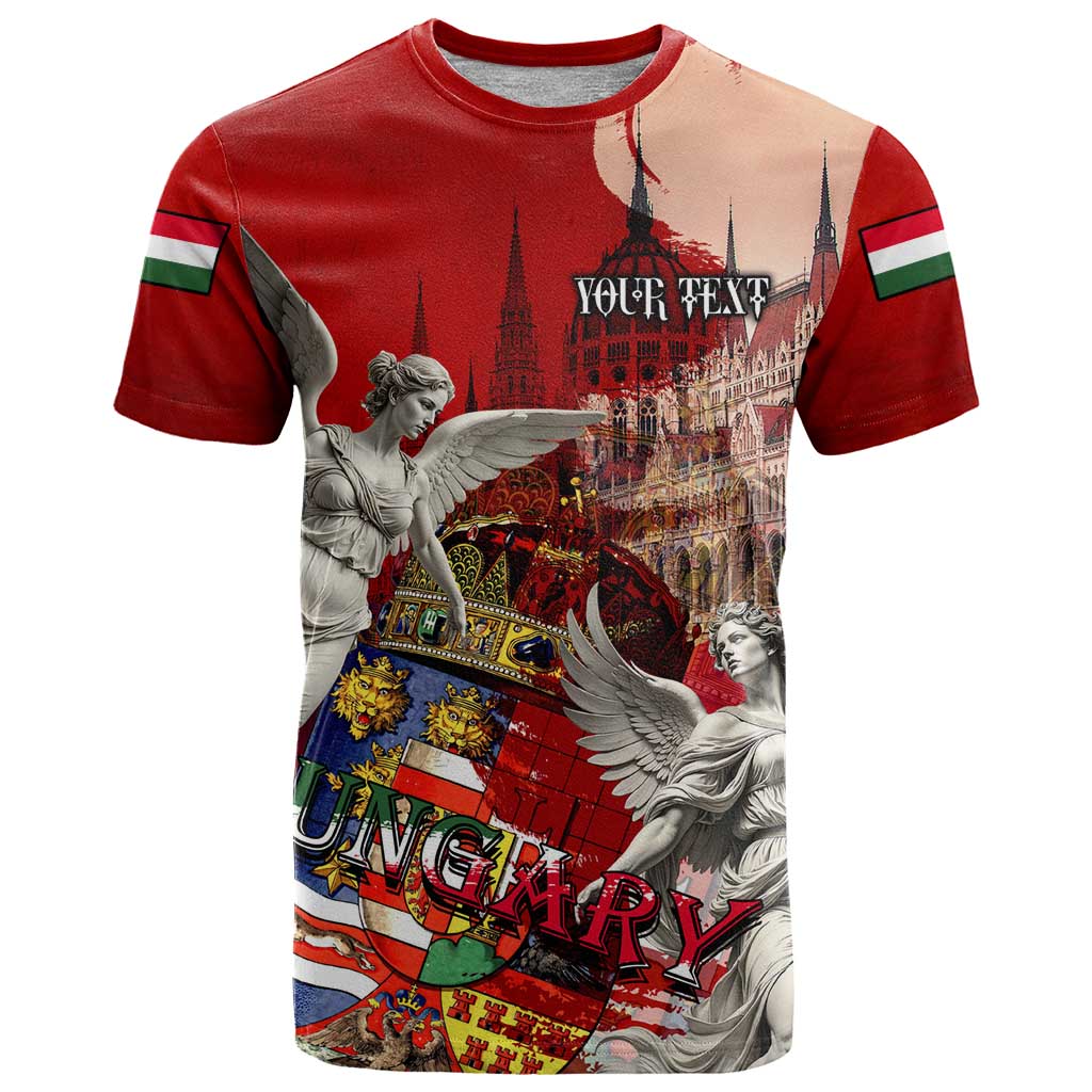 Hungary T Shirt Crowned with History Guarded by Angels