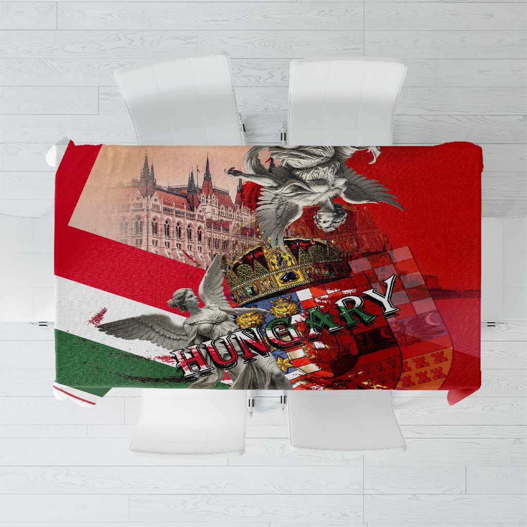 Hungary Tablecloth Crowned with History Guarded by Angels