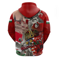 Hungary Zip Hoodie Crowned with History Guarded by Angels