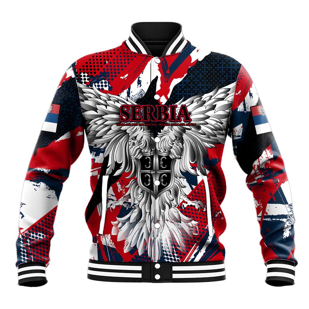 Serbia Baseball Jacket Like the Phoenix – Rising from Ashes with Pride and Power