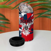 Serbia 4 in 1 Can Cooler Tumbler Like the Phoenix – Rising from Ashes with Pride and Power