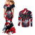 Serbia Couples Matching Mermaid Dress and Long Sleeve Button Shirt Like the Phoenix – Rising from Ashes with Pride and Power