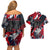 Serbia Couples Matching Off Shoulder Short Dress and Hawaiian Shirt Like the Phoenix – Rising from Ashes with Pride and Power