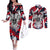 Serbia Couples Matching Off The Shoulder Long Sleeve Dress and Long Sleeve Button Shirt Like the Phoenix – Rising from Ashes with Pride and Power