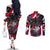 Serbia Couples Matching Off The Shoulder Long Sleeve Dress and Long Sleeve Button Shirt Like the Phoenix – Rising from Ashes with Pride and Power