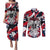 Serbia Couples Matching Puletasi and Long Sleeve Button Shirt Like the Phoenix – Rising from Ashes with Pride and Power