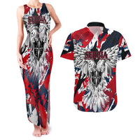 Serbia Couples Matching Tank Maxi Dress and Hawaiian Shirt Like the Phoenix – Rising from Ashes with Pride and Power