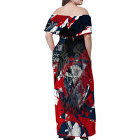Serbia Family Matching Off Shoulder Maxi Dress and Hawaiian Shirt Like the Phoenix – Rising from Ashes with Pride and Power