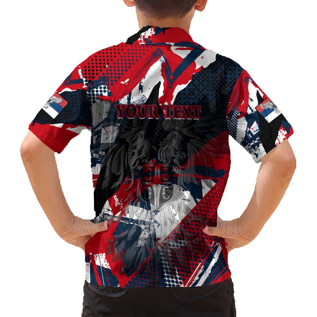 Serbia Family Matching Off Shoulder Short Dress and Hawaiian Shirt Like the Phoenix – Rising from Ashes with Pride and Power