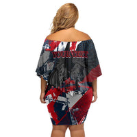 Serbia Family Matching Off Shoulder Short Dress and Hawaiian Shirt Like the Phoenix – Rising from Ashes with Pride and Power
