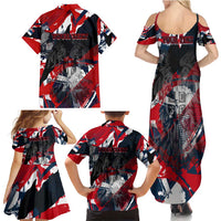 Serbia Family Matching Summer Maxi Dress and Hawaiian Shirt Like the Phoenix – Rising from Ashes with Pride and Power