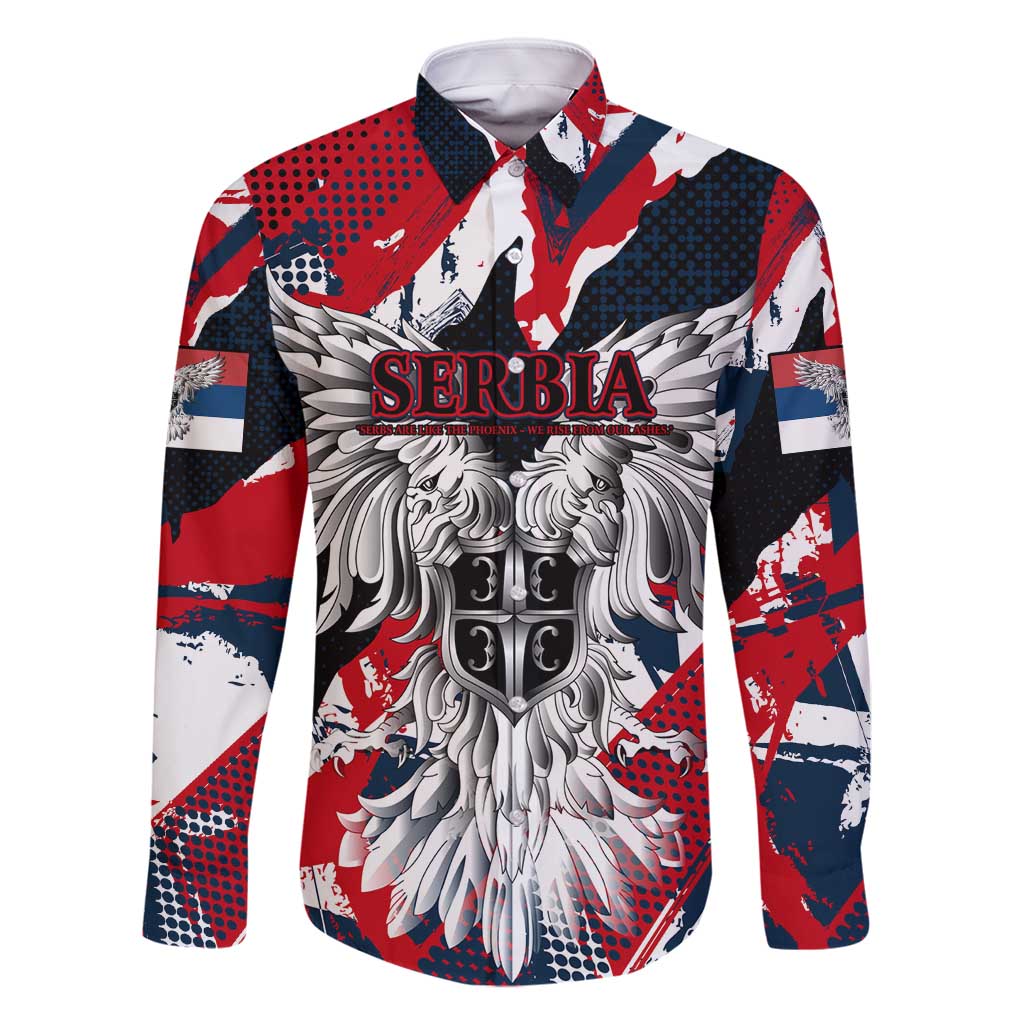 Serbia Family Matching Summer Maxi Dress and Hawaiian Shirt Like the Phoenix – Rising from Ashes with Pride and Power