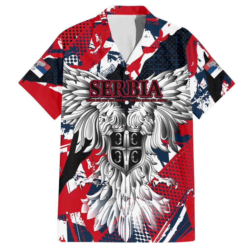 Serbia Family Matching Tank Maxi Dress and Hawaiian Shirt Like the Phoenix – Rising from Ashes with Pride and Power