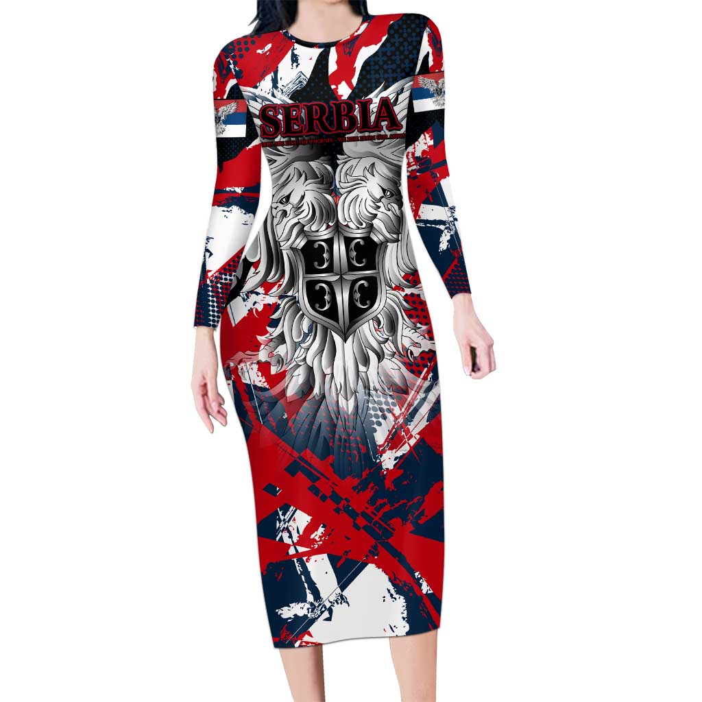 Serbia Long Sleeve Bodycon Dress Like the Phoenix – Rising from Ashes with Pride and Power