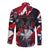 Serbia Long Sleeve Button Shirt Like the Phoenix – Rising from Ashes with Pride and Power