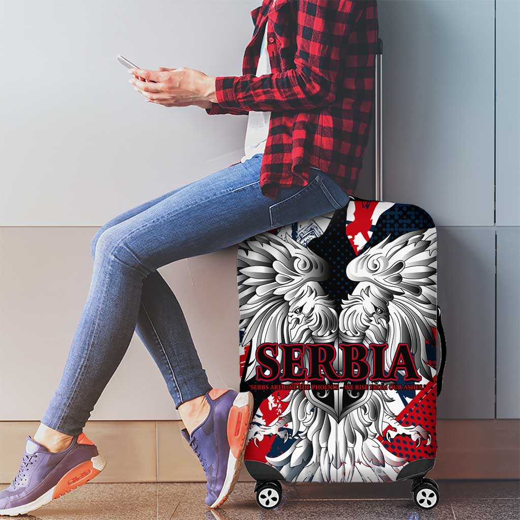 Serbia Luggage Cover Like the Phoenix – Rising from Ashes with Pride and Power