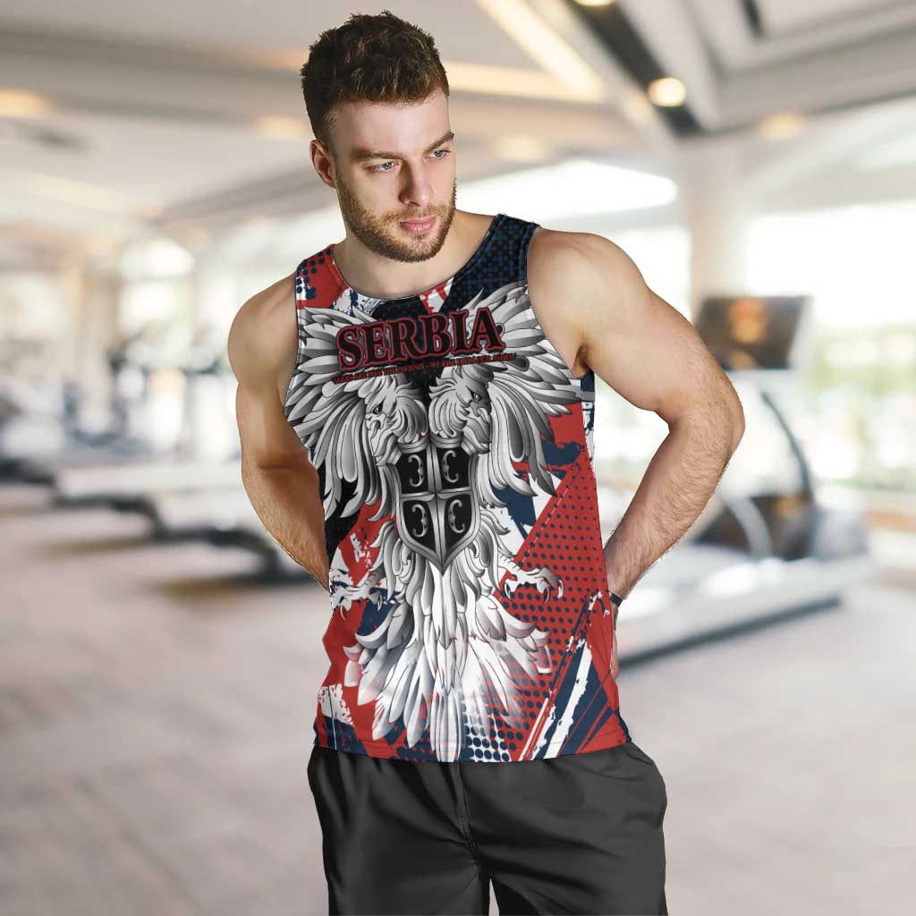 Serbia Men Tank Top Like the Phoenix – Rising from Ashes with Pride and Power