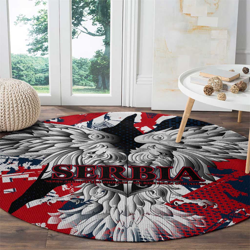 Serbia Round Carpet Like the Phoenix – Rising from Ashes with Pride and Power