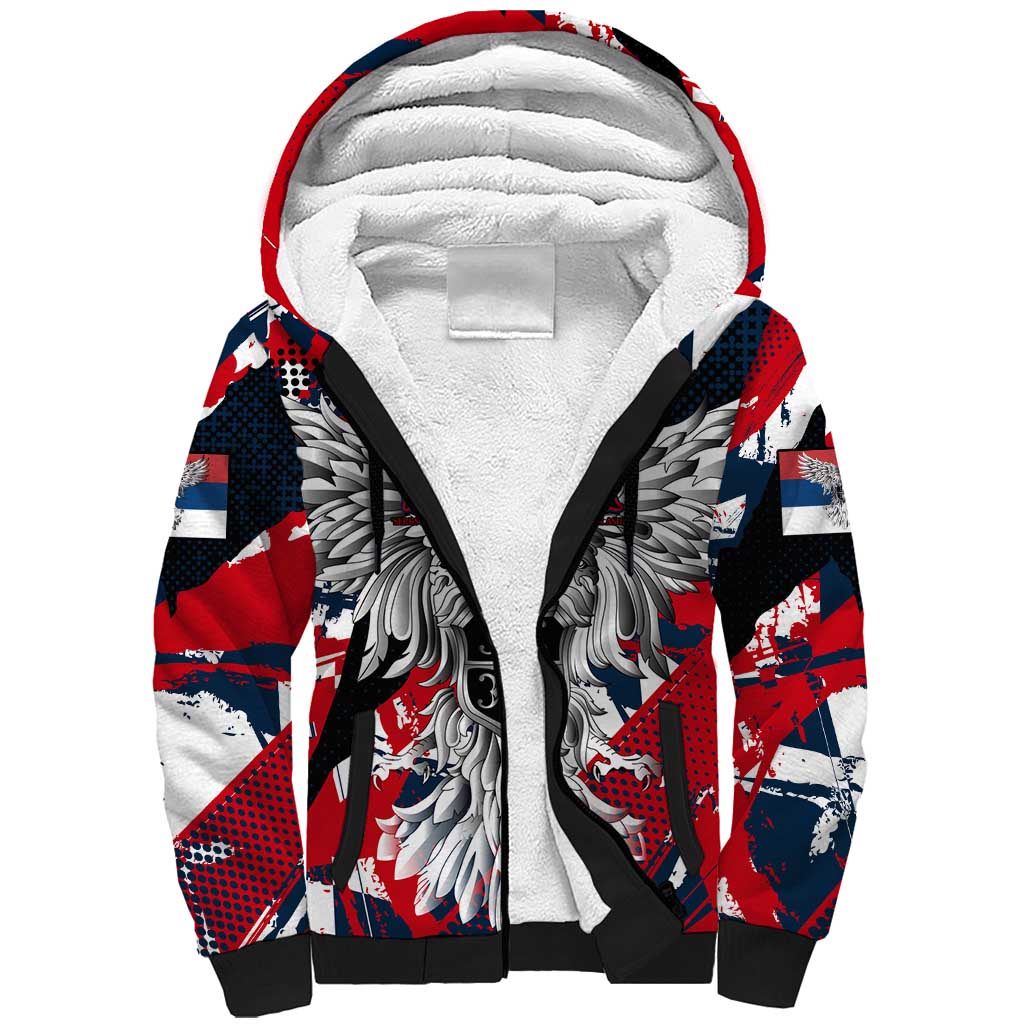 Serbia Sherpa Hoodie Like the Phoenix – Rising from Ashes with Pride and Power