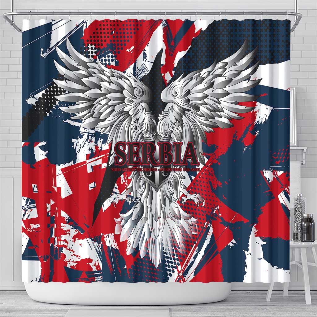 Serbia Shower Curtain Like the Phoenix – Rising from Ashes with Pride and Power