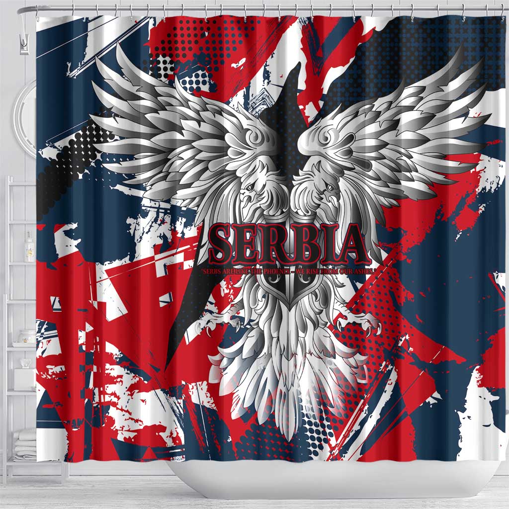 Serbia Shower Curtain Like the Phoenix – Rising from Ashes with Pride and Power