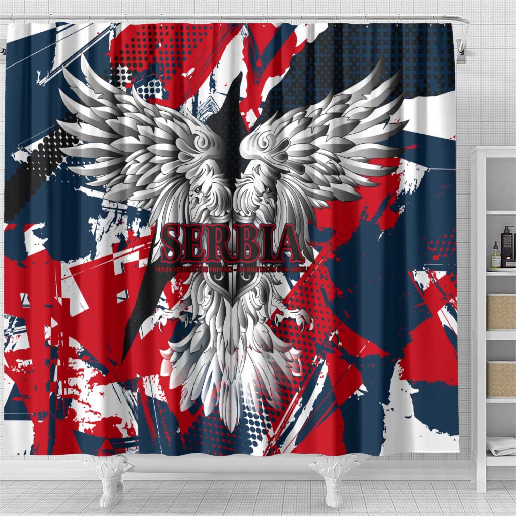 Serbia Shower Curtain Like the Phoenix – Rising from Ashes with Pride and Power