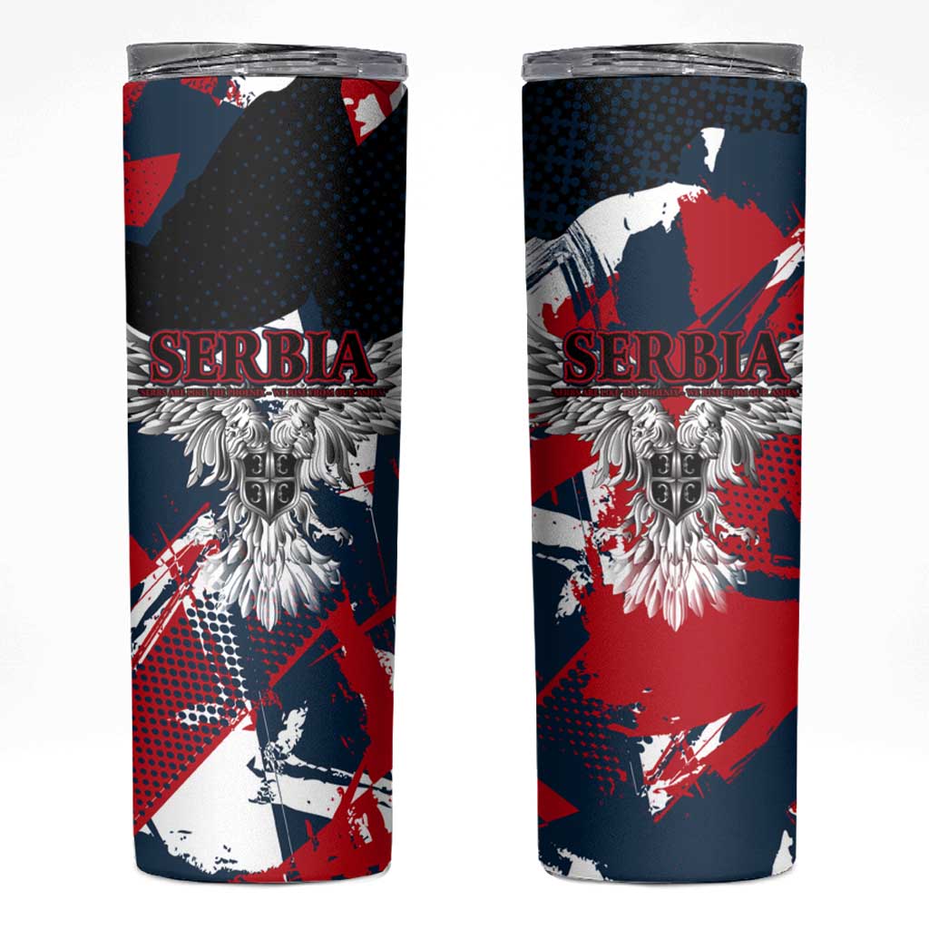 Serbia Skinny Tumbler Like the Phoenix – Rising from Ashes with Pride and Power
