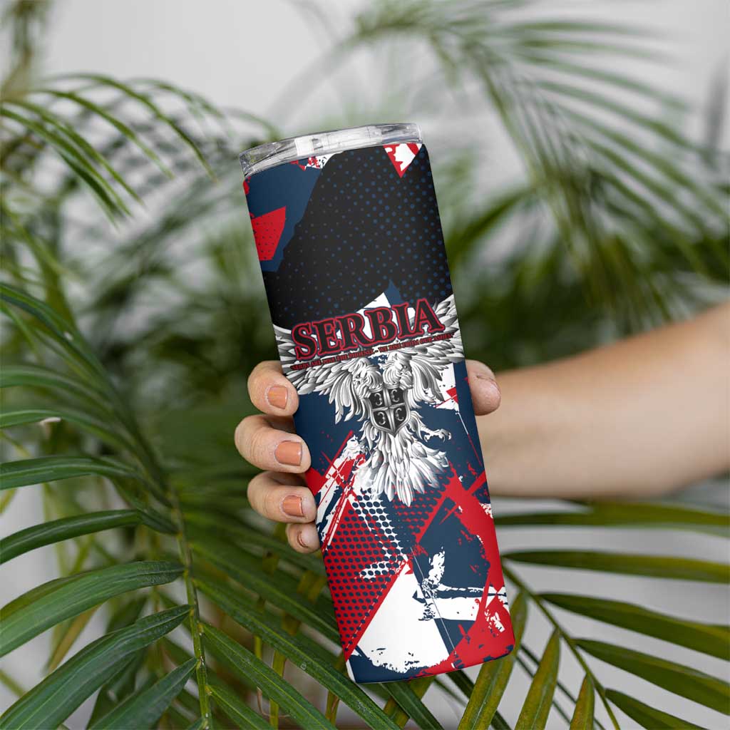 Serbia Skinny Tumbler Like the Phoenix – Rising from Ashes with Pride and Power