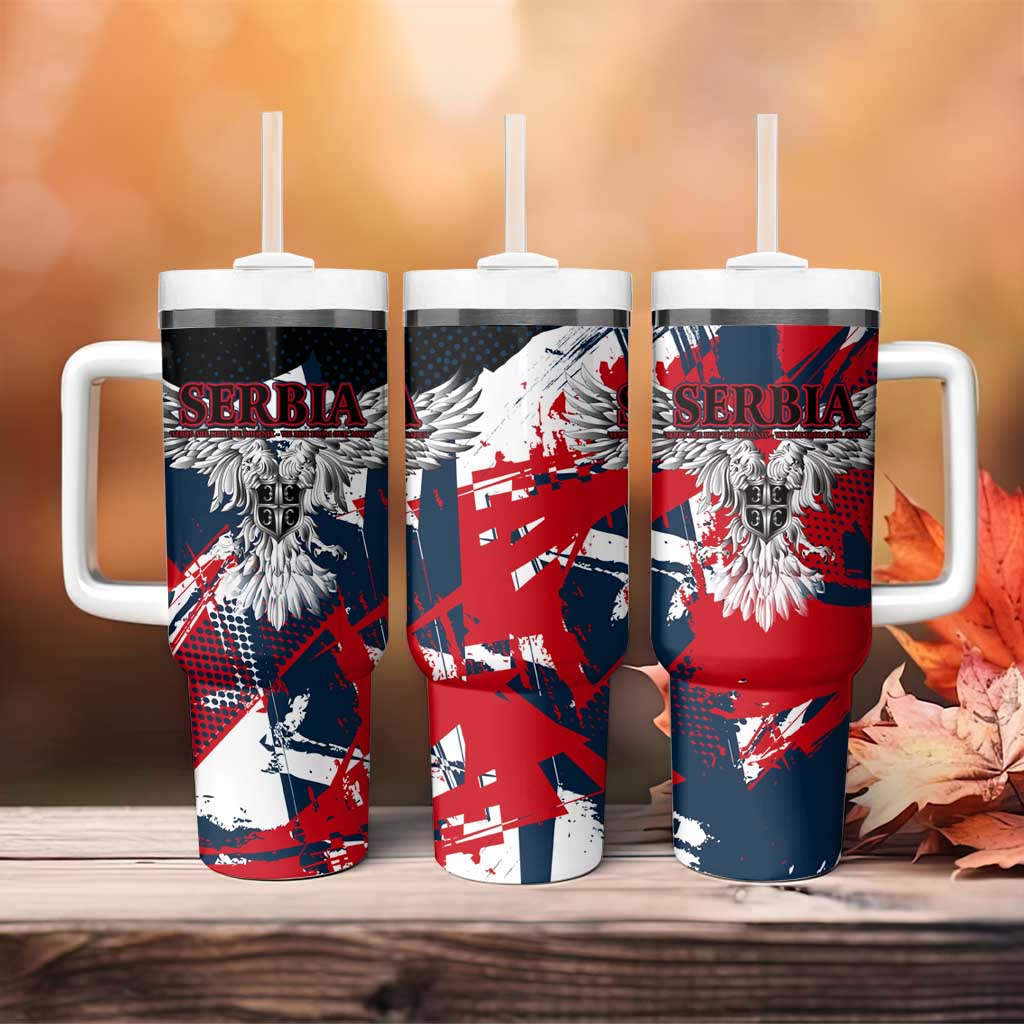Serbia Tumbler With Handle Like the Phoenix – Rising from Ashes with Pride and Power