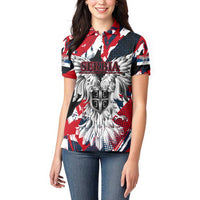 Serbia Women Polo Shirt Like the Phoenix – Rising from Ashes with Pride and Power