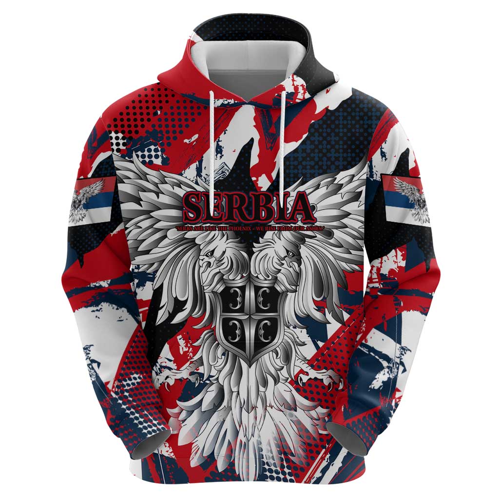 Serbia Zip Hoodie Like the Phoenix – Rising from Ashes with Pride and Power
