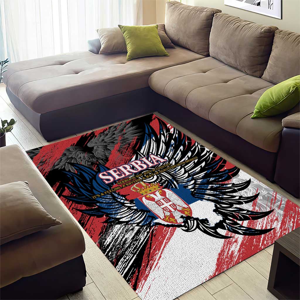 Serbia Area Rug Wings of the Nation Crown of Heritage