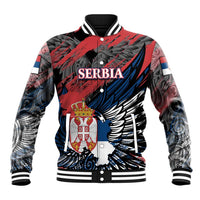 Serbia Baseball Jacket Wings of the Nation Crown of Heritage