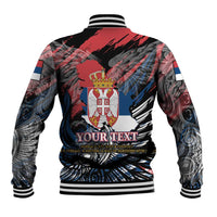 Serbia Baseball Jacket Wings of the Nation Crown of Heritage