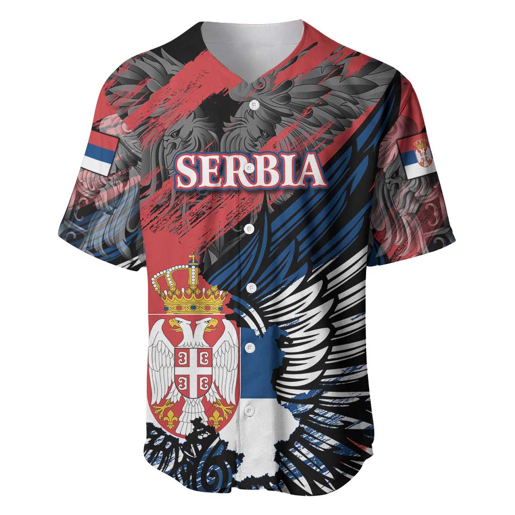 Serbia Baseball Jersey Wings of the Nation Crown of Heritage