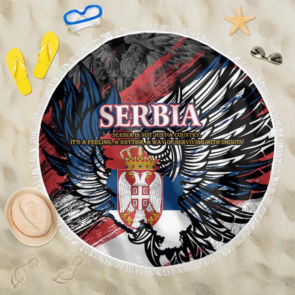 Serbia Beach Blanket Wings of the Nation Crown of Heritage