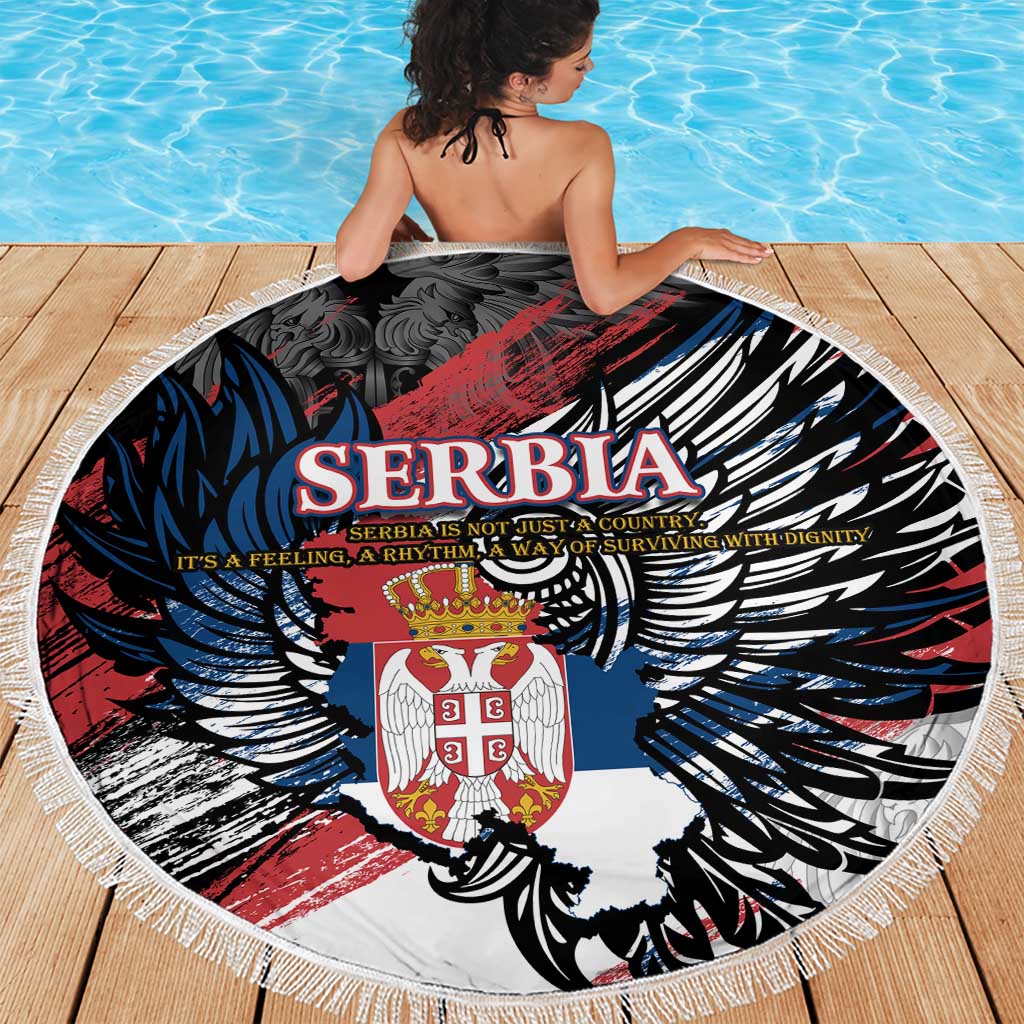 Serbia Beach Blanket Wings of the Nation Crown of Heritage
