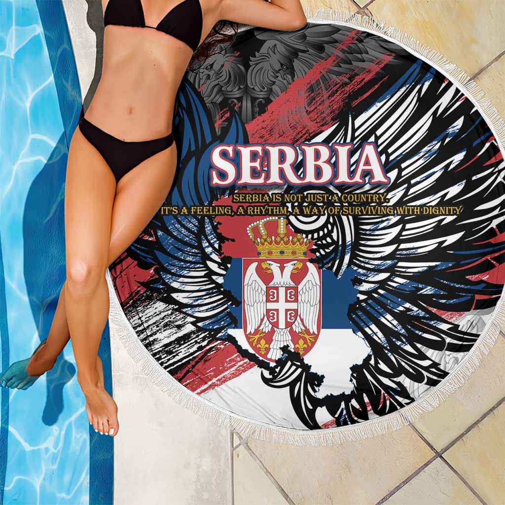 Serbia Beach Blanket Wings of the Nation Crown of Heritage
