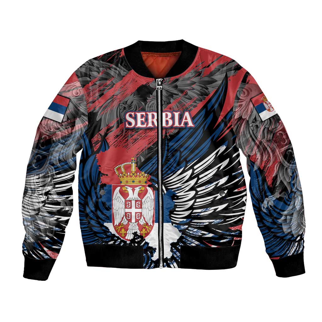 Serbia Bomber Jacket Wings of the Nation Crown of Heritage