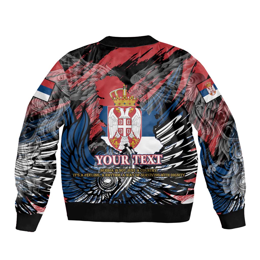 Serbia Bomber Jacket Wings of the Nation Crown of Heritage