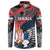 Serbia Button Sweatshirt Wings of the Nation Crown of Heritage