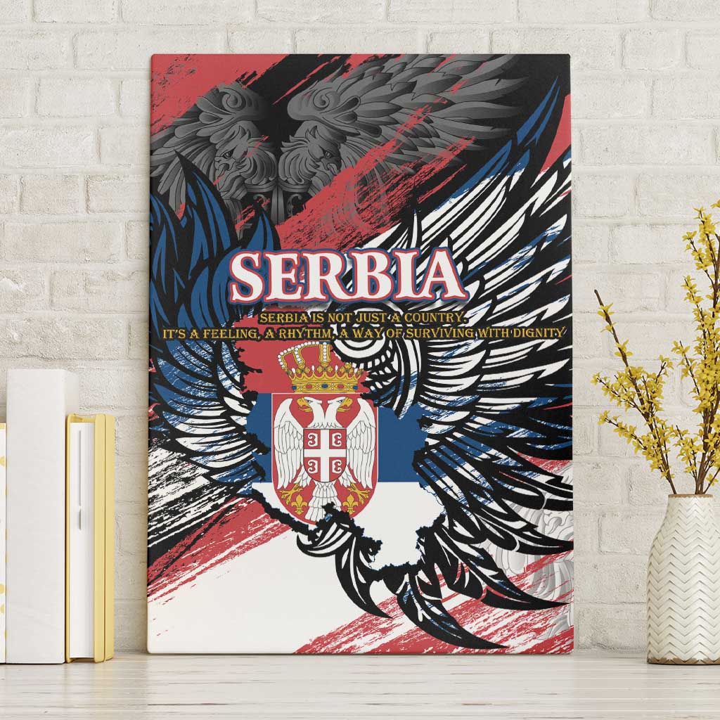 Serbia Canvas Wall Art Wings of the Nation Crown of Heritage