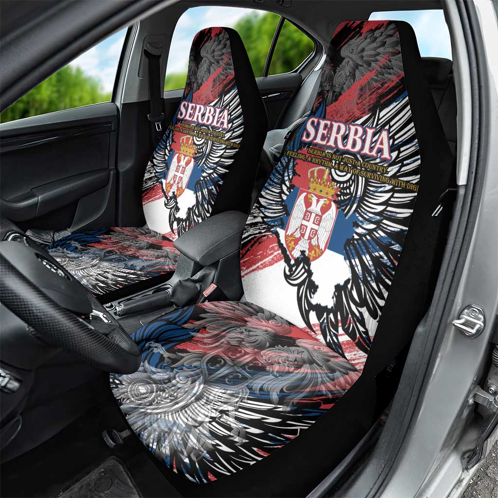Serbia Car Seat Cover Wings of the Nation Crown of Heritage